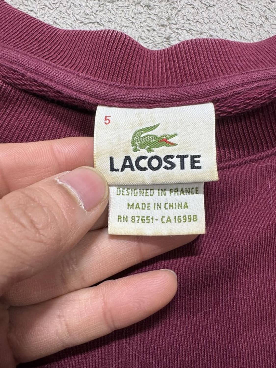 라코스테 맨투맨 5 상품이미지3