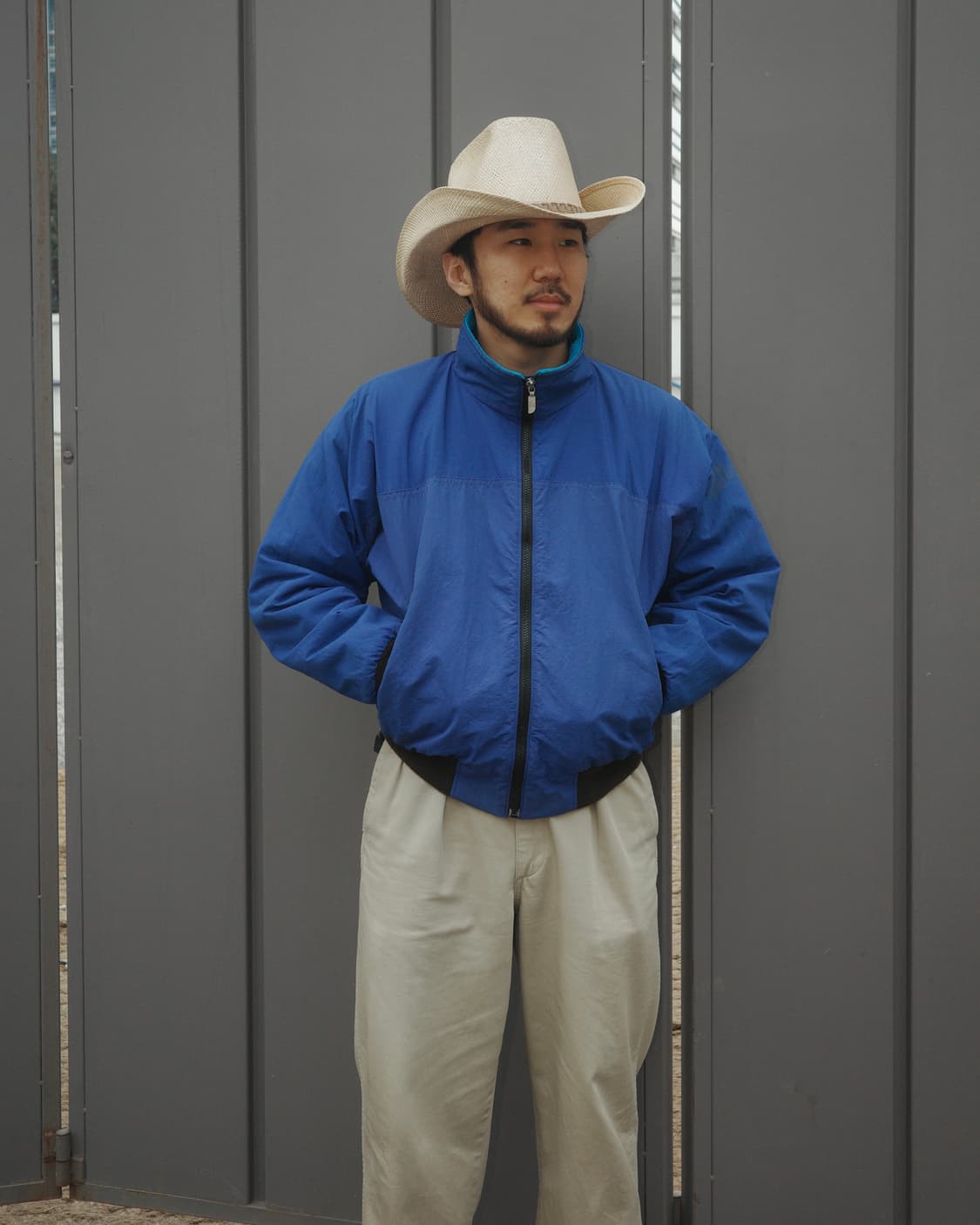 90s 더 노스페이스 로얄블루 나일론 웜업 자켓 상품이미지9