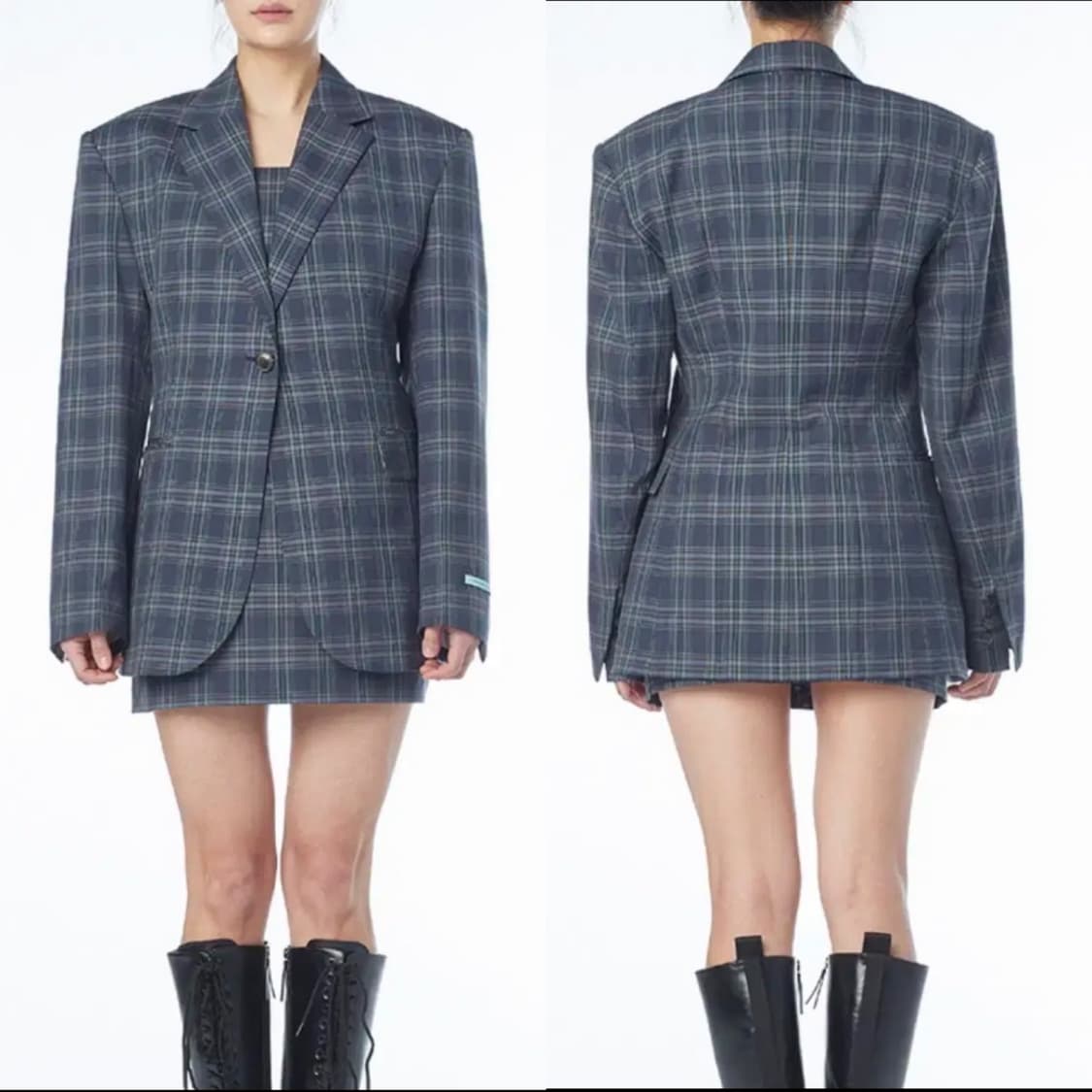 인스턴트펑크 체크 블레이저 자켓 상품이미지2