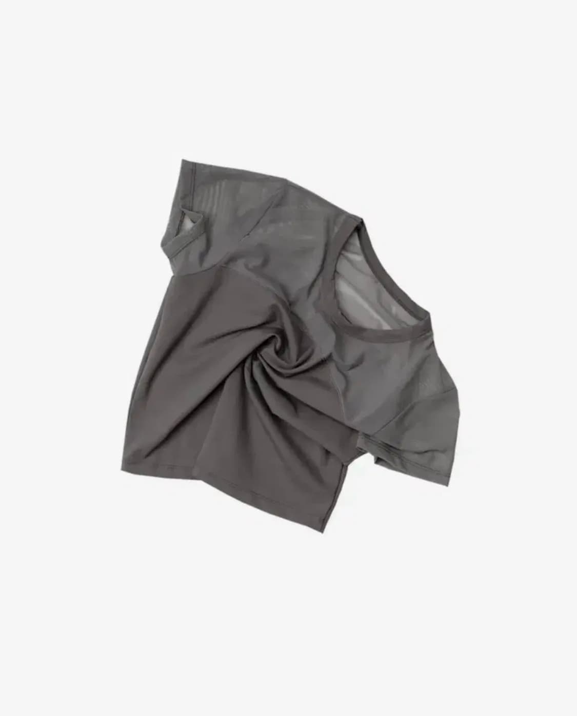 Ojos Half Sheer Jersey T / Charcoal 상품이미지1