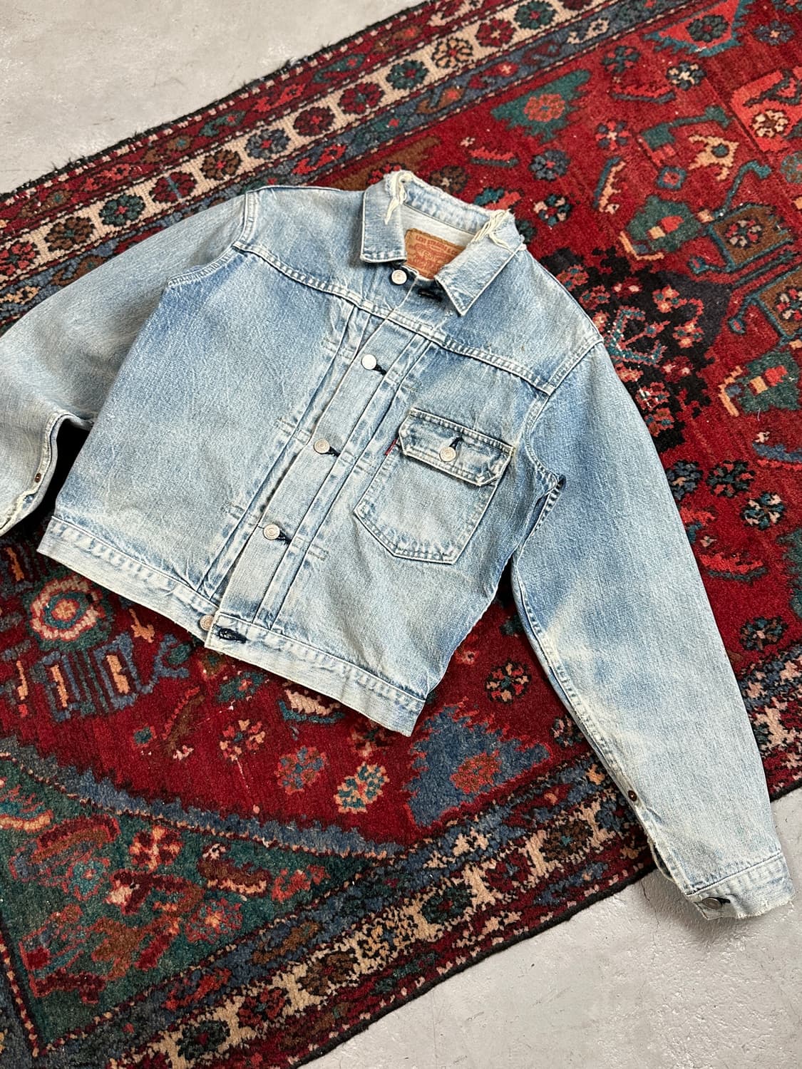 90's JAPAN Made 빈티지 리바이스 타입1 트러커 청자켓 LVC 상품이미지5