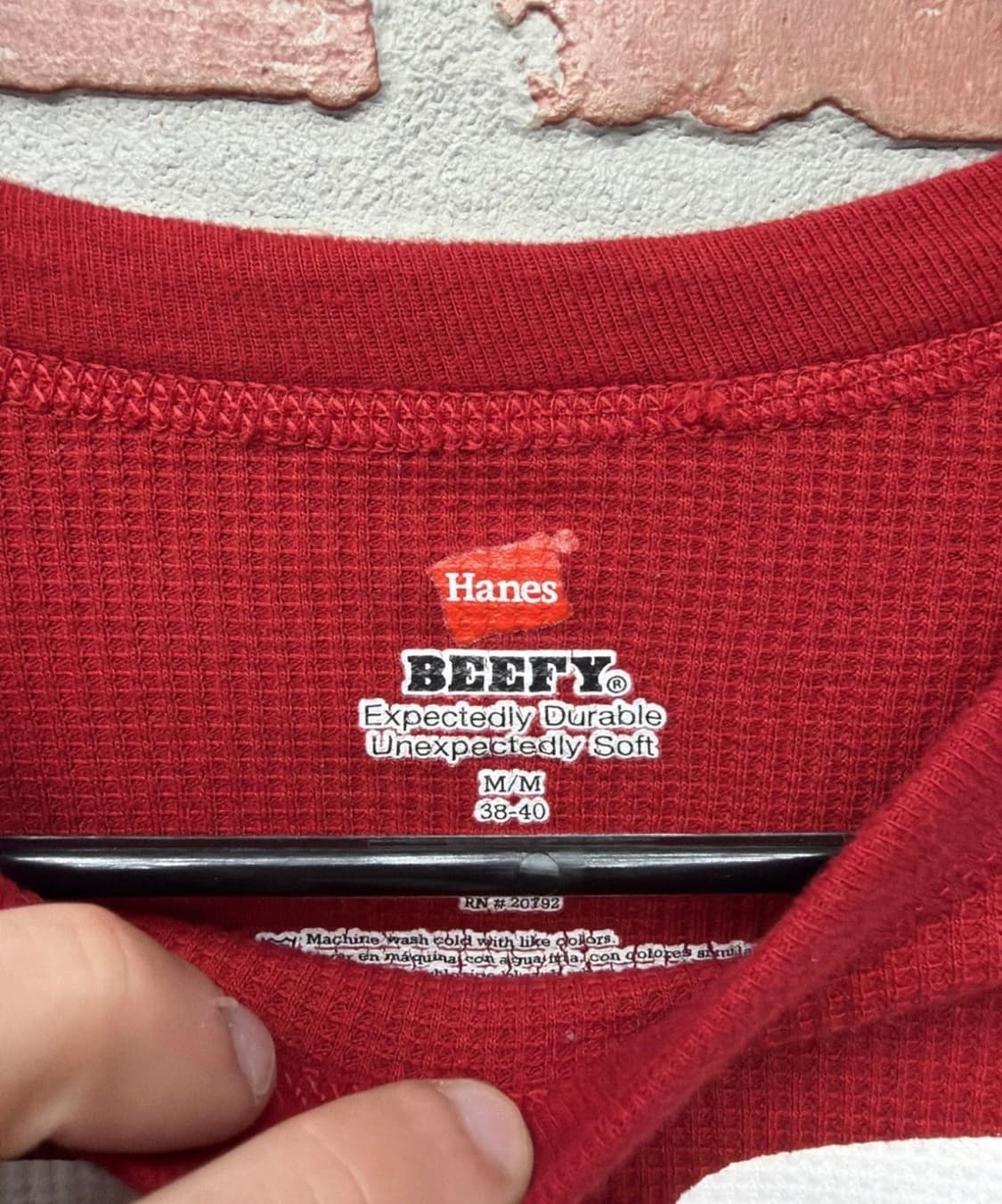 슈프림 헤인즈 본즈 써멀 크루 레드 (1개입) 상품이미지3