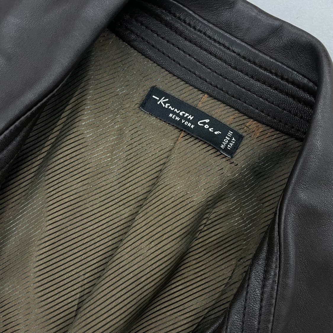 케네스콜 리얼레더 양가죽 이태리 생산 가죽 코트 상품이미지4