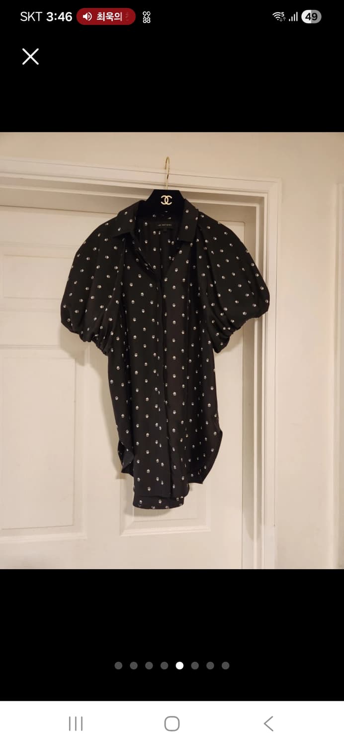 (정품)리매튜스 LEE MATHEWS 블랙 실크블라우스 상품이미지2