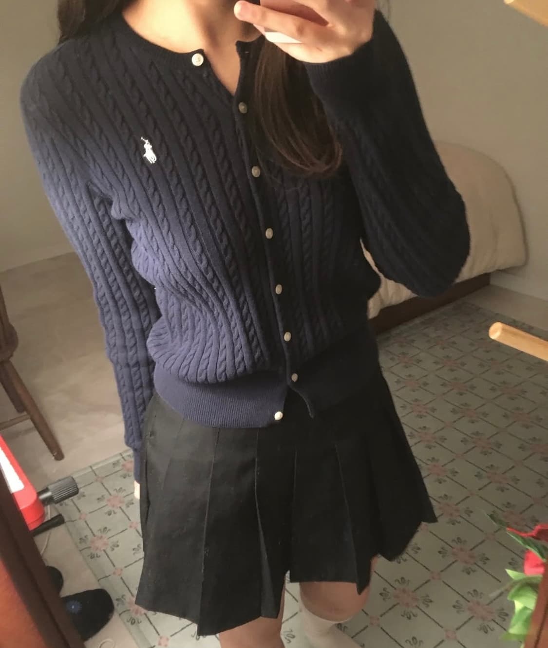 폴로 네이비 케이블 가디건 상품이미지1