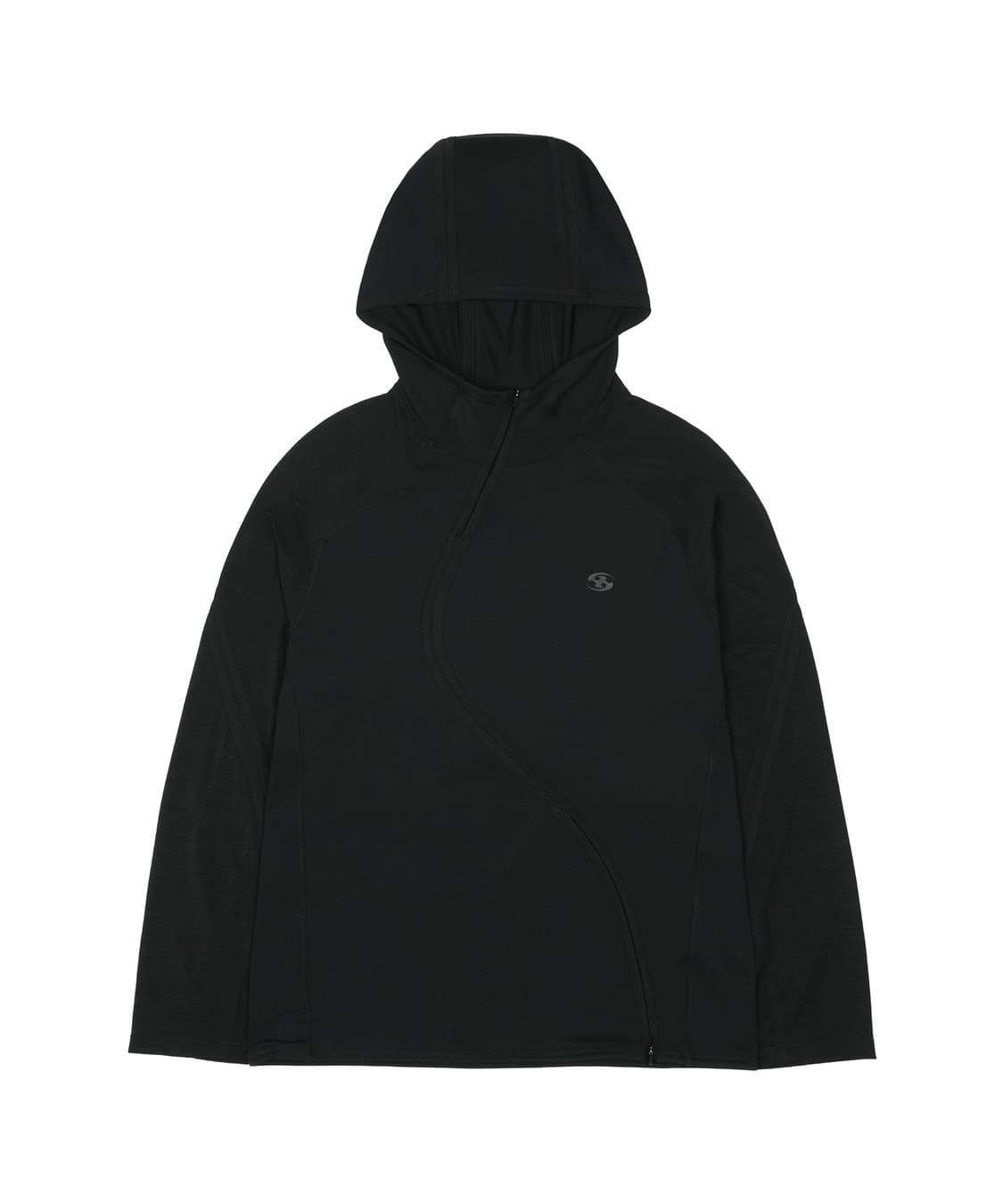 산산기어 26ss wave hood long sleeve 블랙 상품이미지2