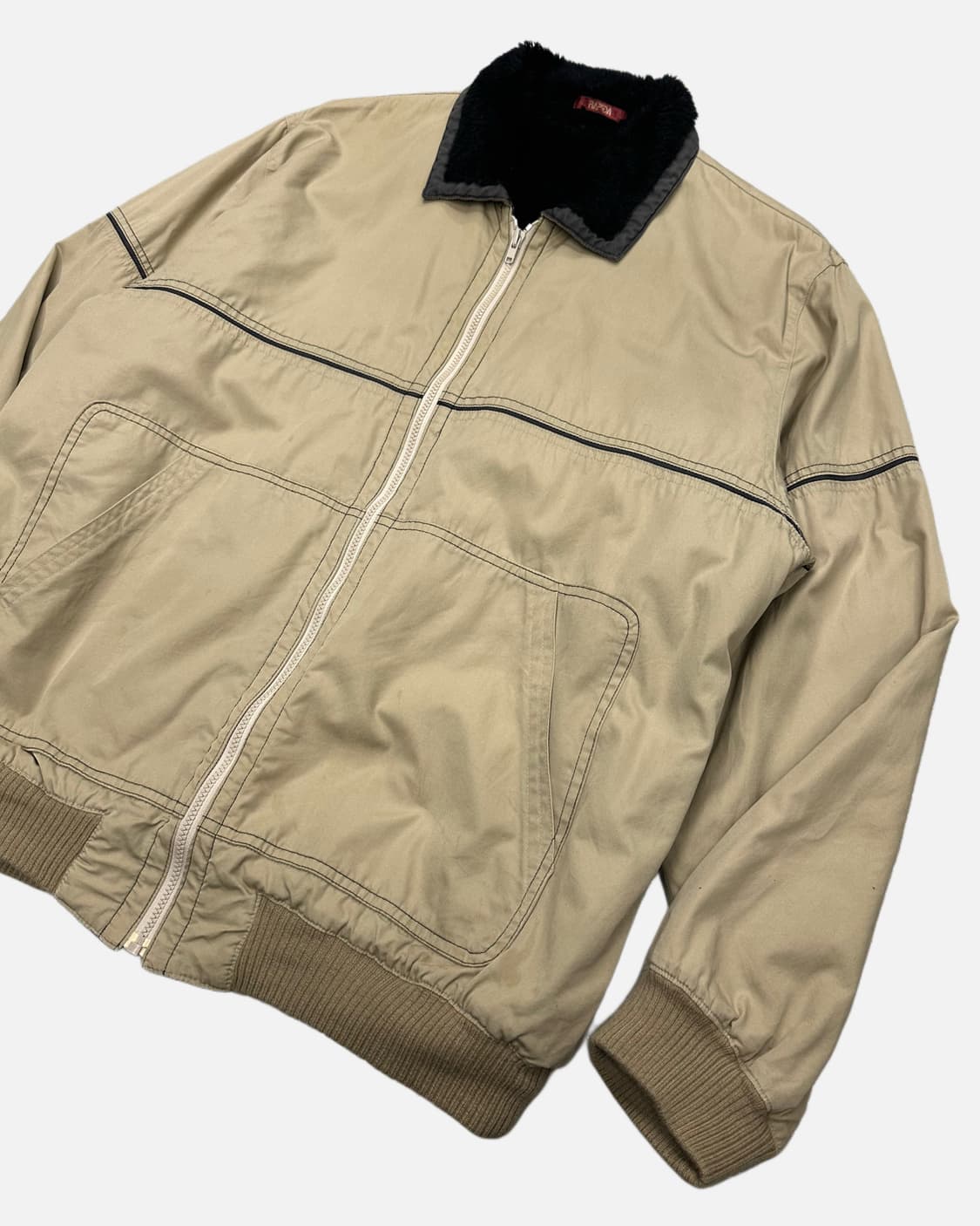 beige fur linning jacket 상품이미지2