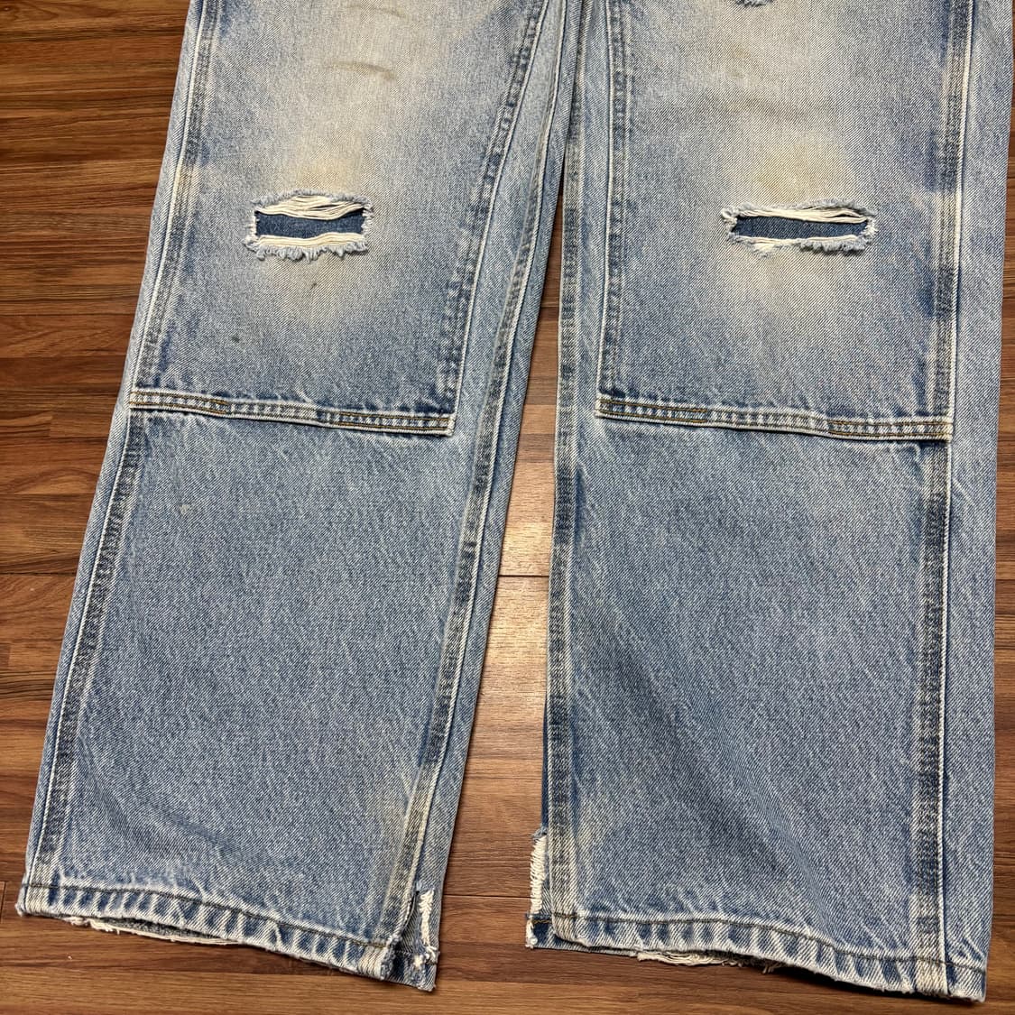 칼하트 데님 더블니 b73 dst 카펜터 디스 페이딩 워크 팬츠 34 상품이미지4