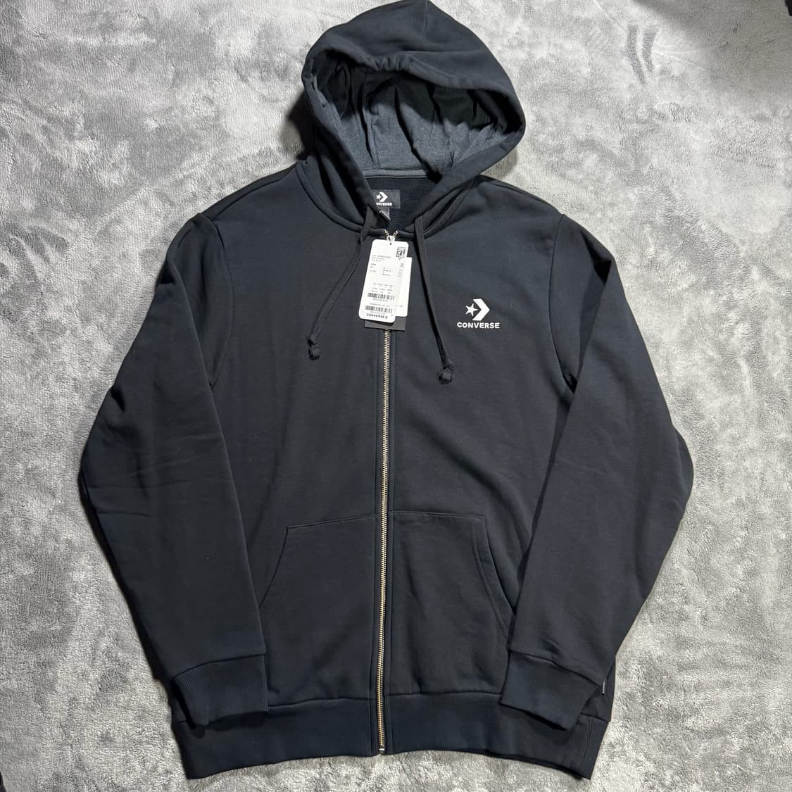 컨버스 블랙 후드집업  상품이미지1