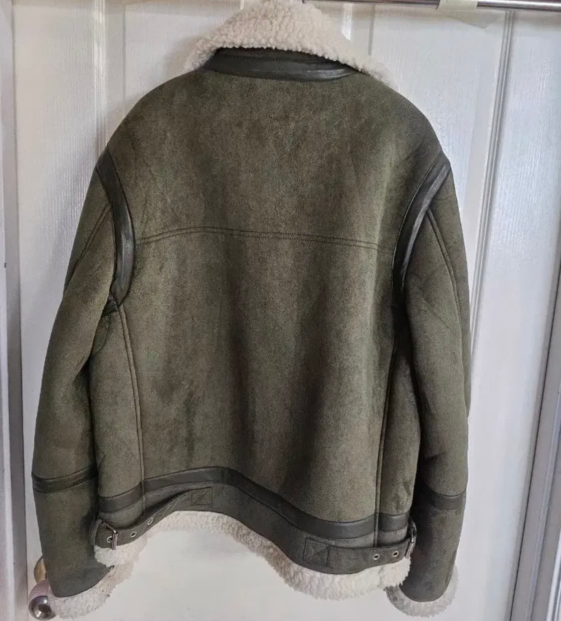 카키색 무스탕 자켓 상품이미지2