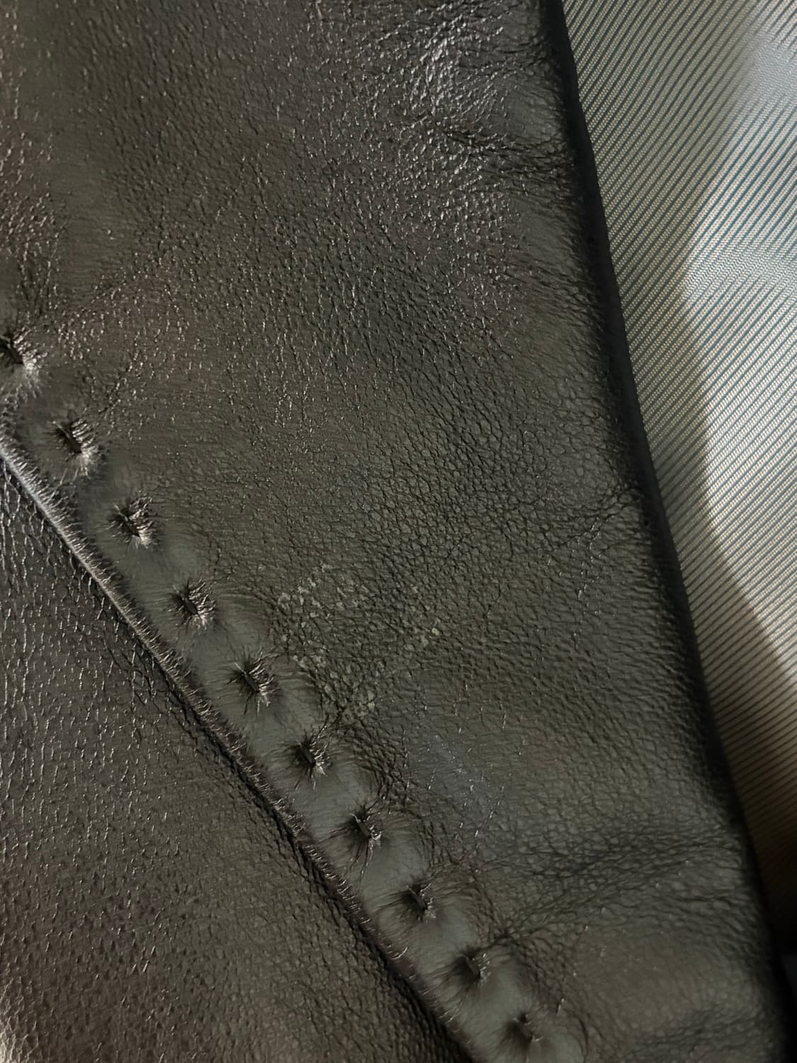 Comodo 양가죽 3버튼 레더 블레이저 카코트 상품이미지10