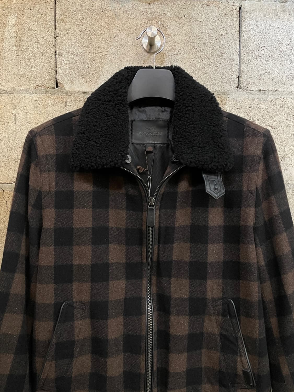 코치 시어링 카라 울 봄버 자켓 상품이미지2