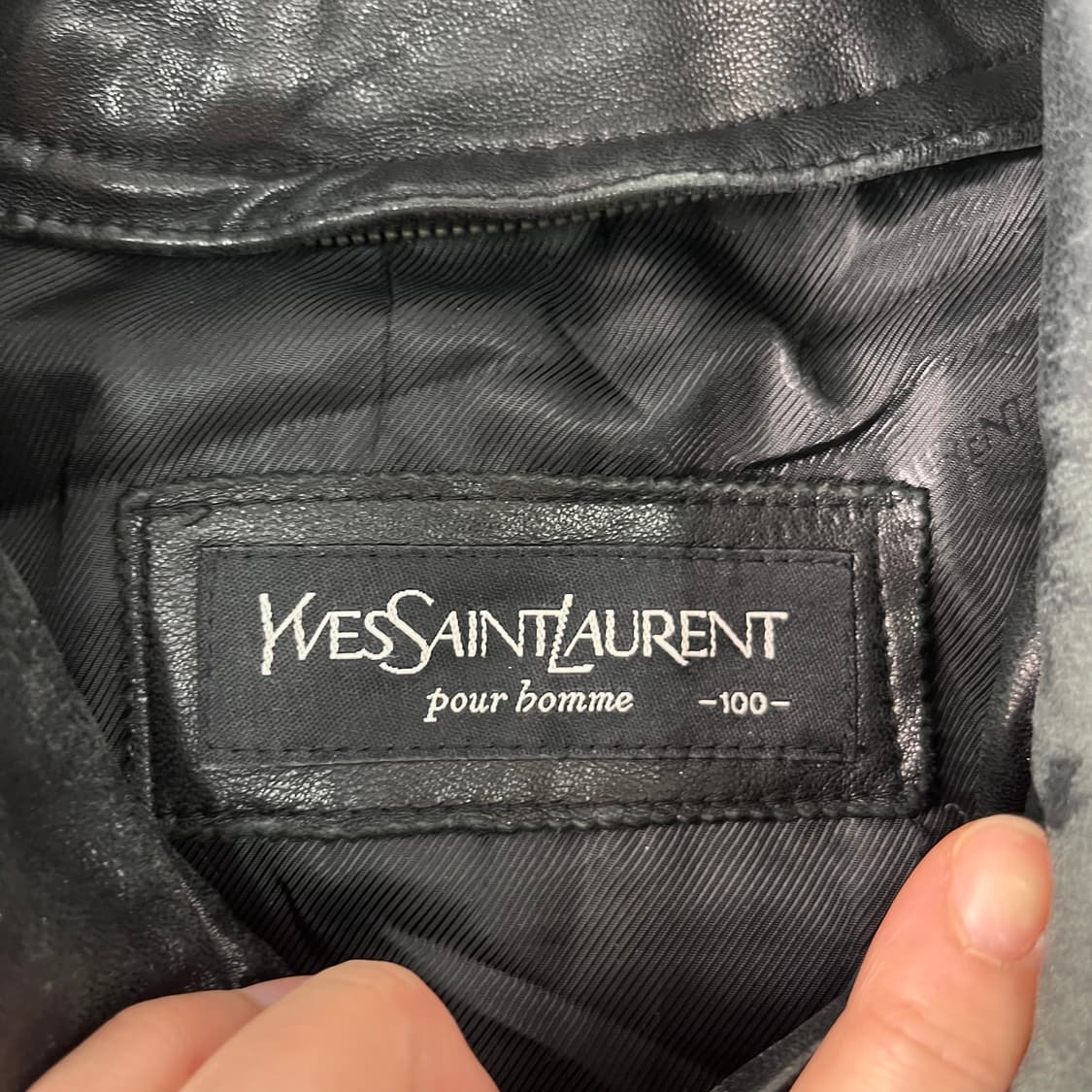 100 입생로랑 90s 램스킨 봄버 자켓 상품이미지2