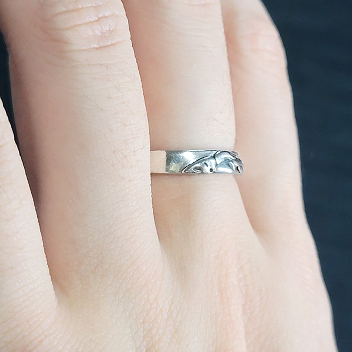 Ghost 실버 남자 엔틱 빈티지 명품 생명 조각 유령 반지 상품이미지6