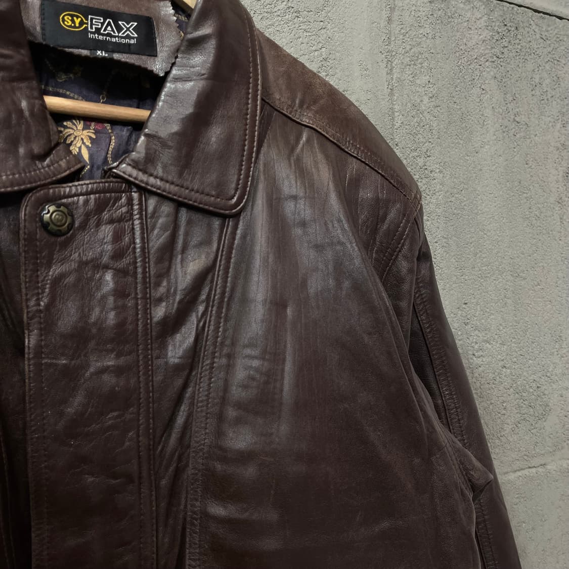 빈티지 브라운 양가죽 레더자켓 상품이미지5