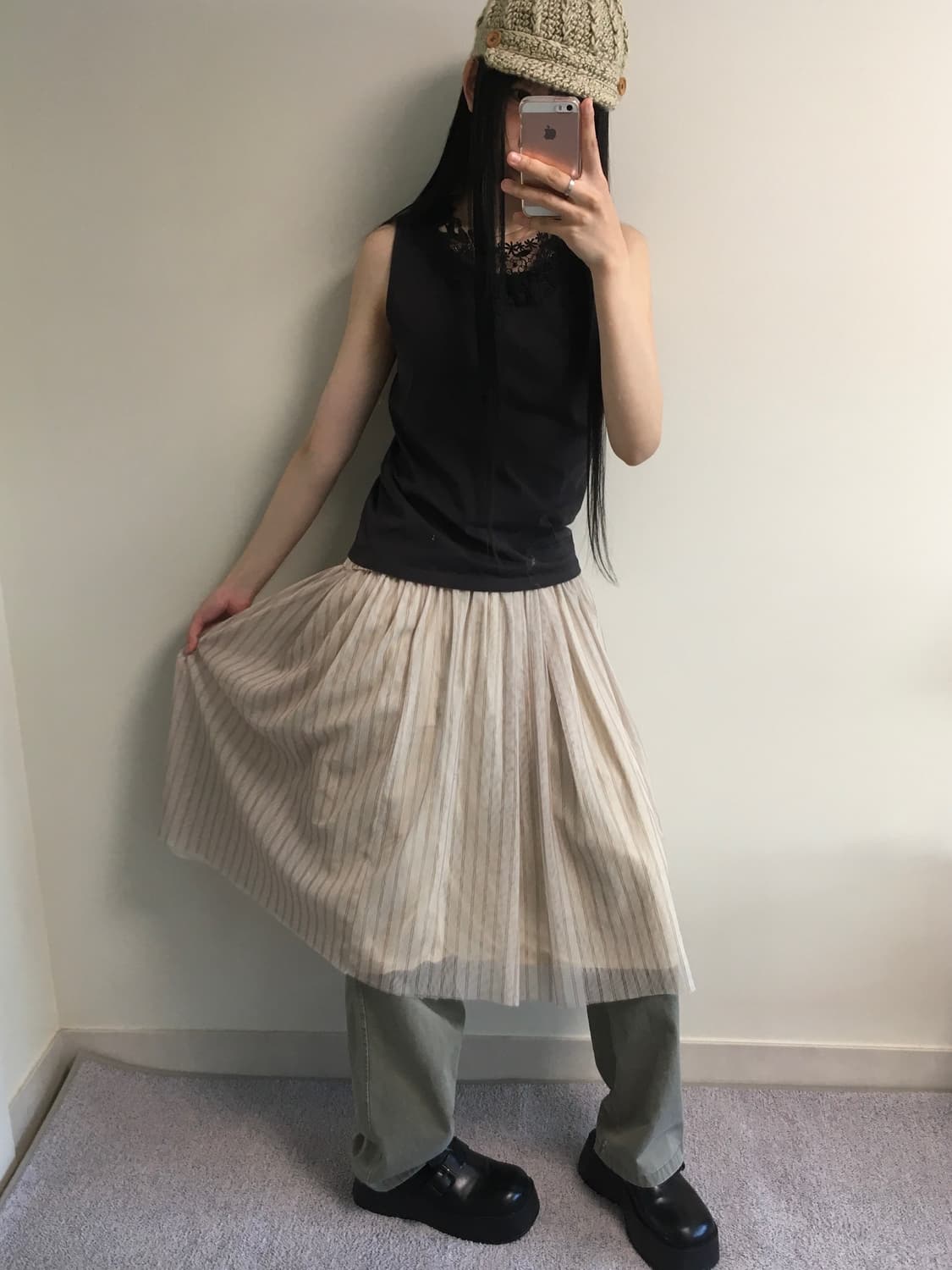 vintage sleeveless top charcoal 상품이미지5