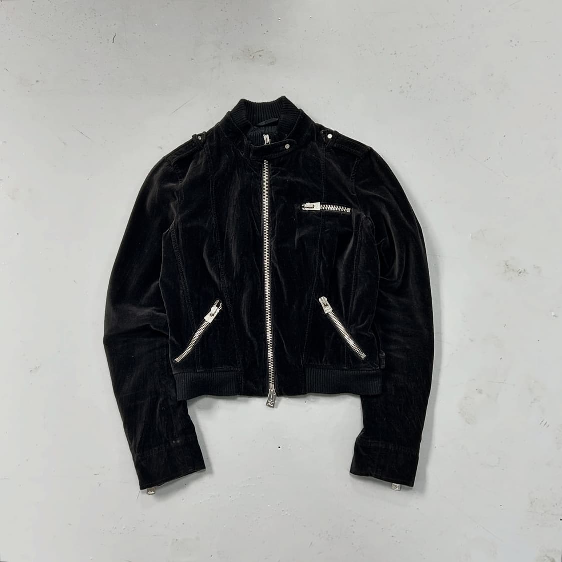 아르마니 익스체인지 벨벳 싱글 라이더자켓  상품이미지1