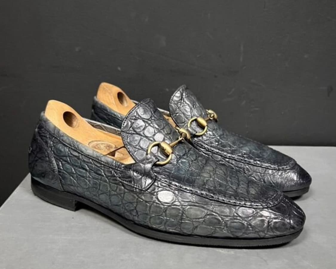 GUCCI 구찌 홀스빗 로퍼(크로커다일 스킨-악어가죽)6사이즈-해외발송 상품이미지1