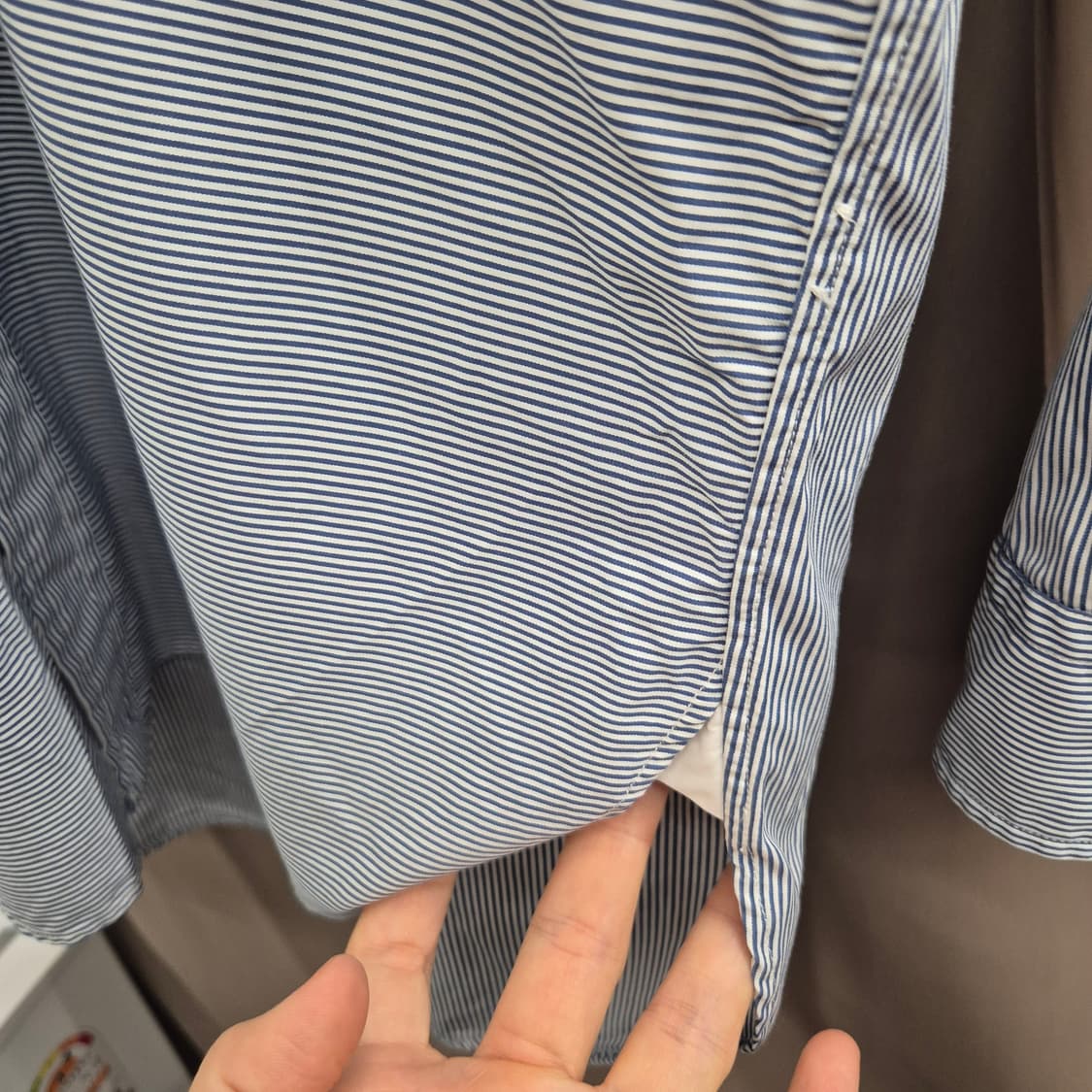 폴로 랄프로렌 보이프렌드 핏 스트라이프 셔츠 6 상품이미지4