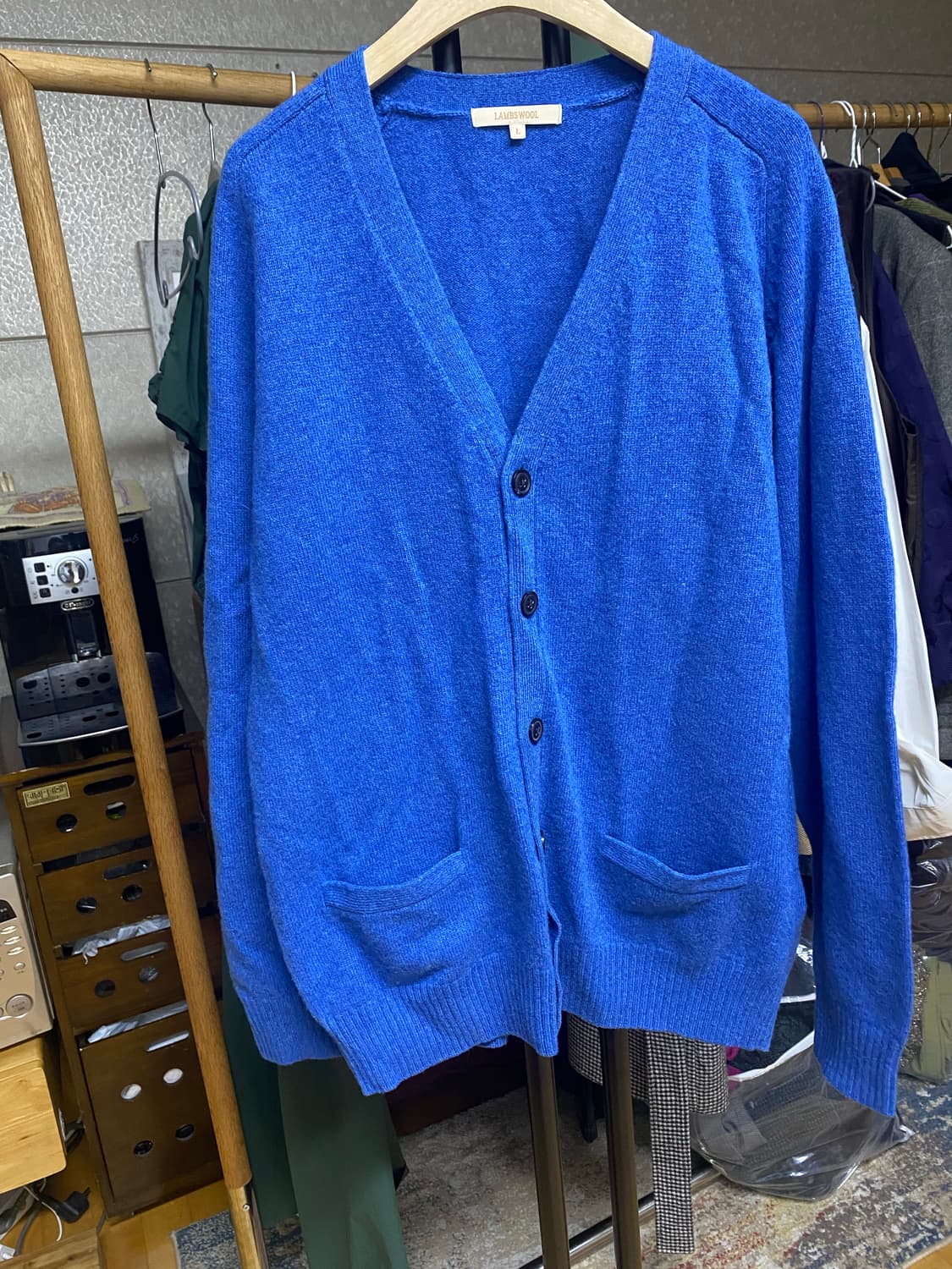 유니클로 램스울 가디건 블루 L 상품이미지2