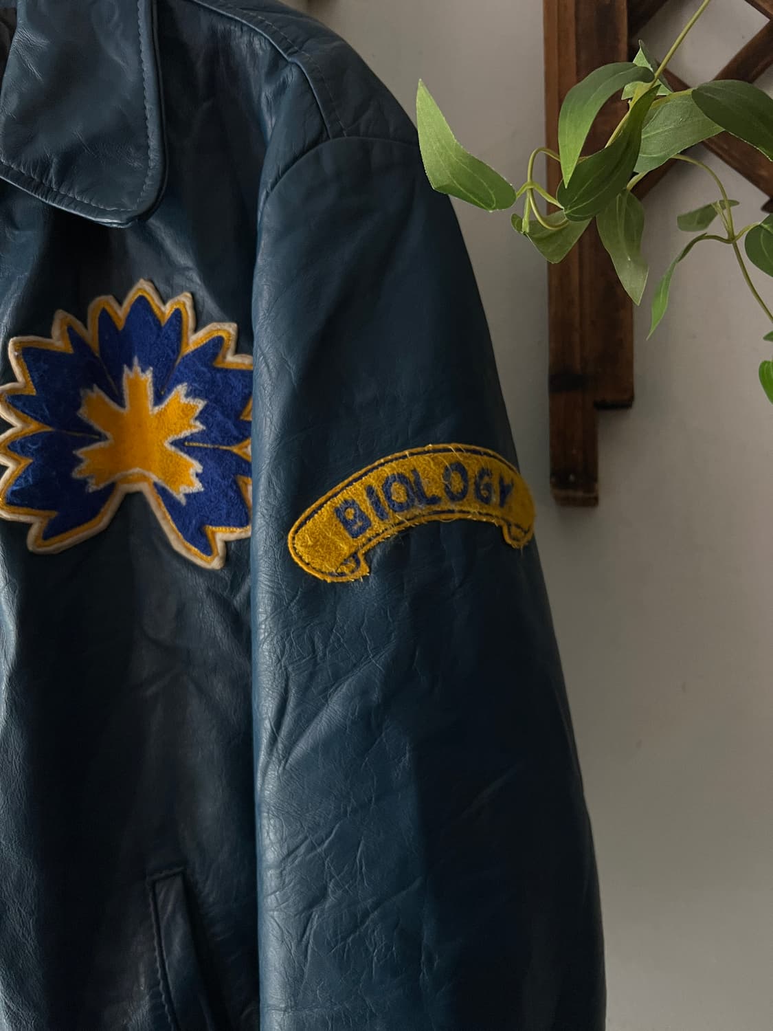 [L]80s USA 빈티지 WINDSOR 유니버시티 비건레더 바시티 자켓 상품이미지4