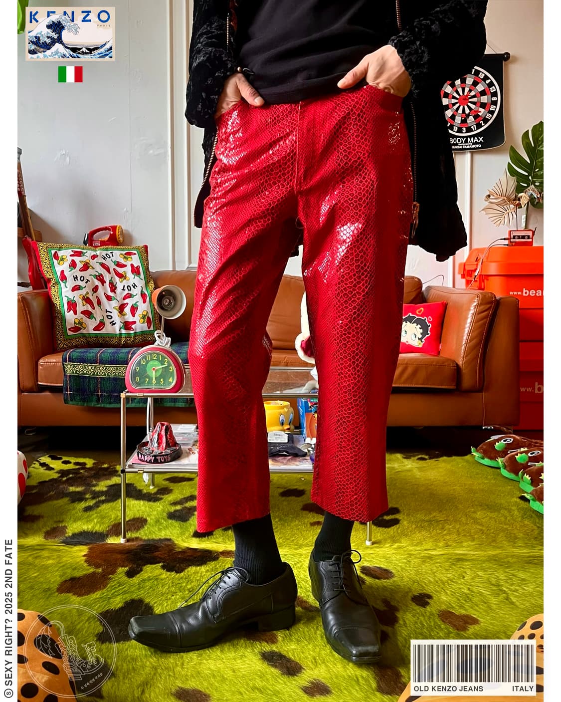 1980-90s Old KENZO Jeans Python Pants 상품이미지1