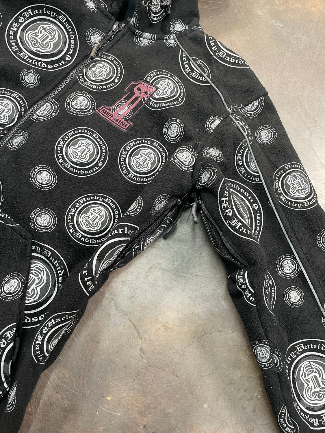 할리 데이비슨 올 오버 프린팅 스웻후드집업 상품이미지3