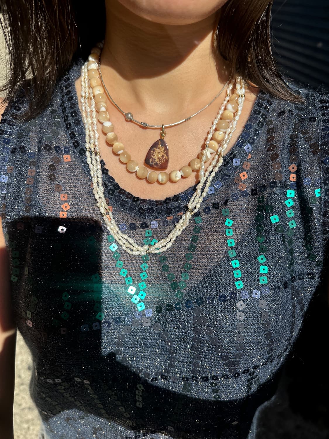 Vintage agate necklace 상품이미지6