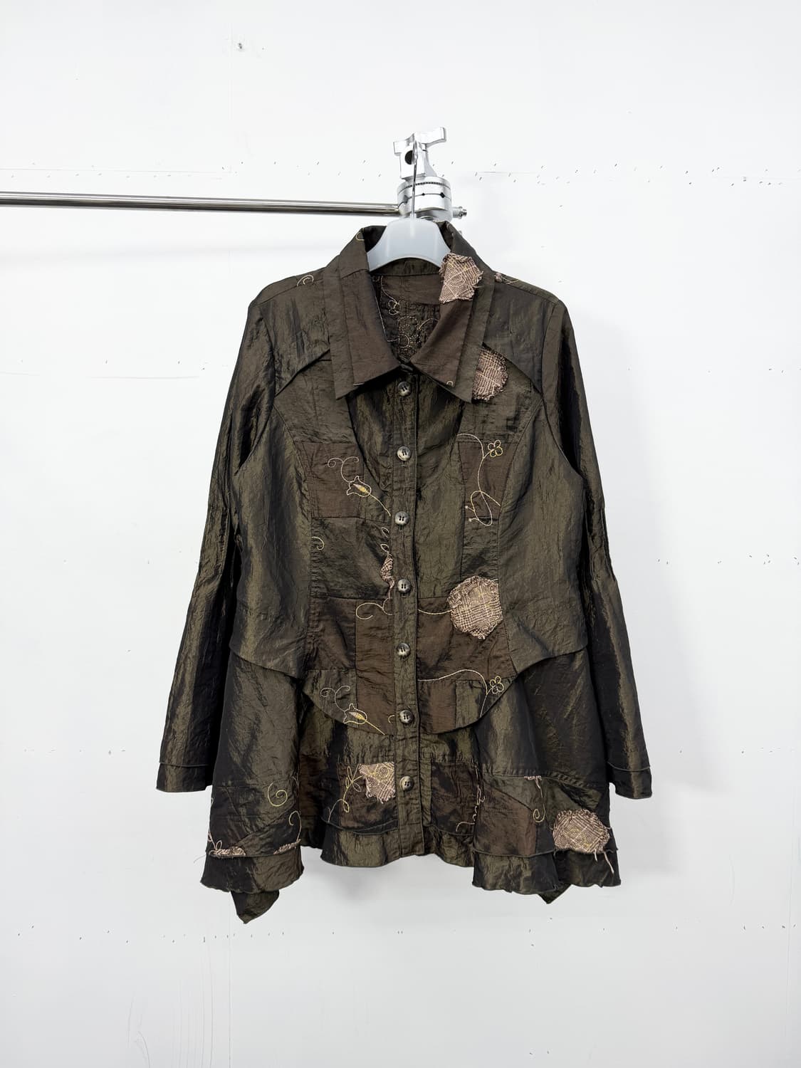 E-Clat Muted Botanical Patchwork Jacket 상품이미지5