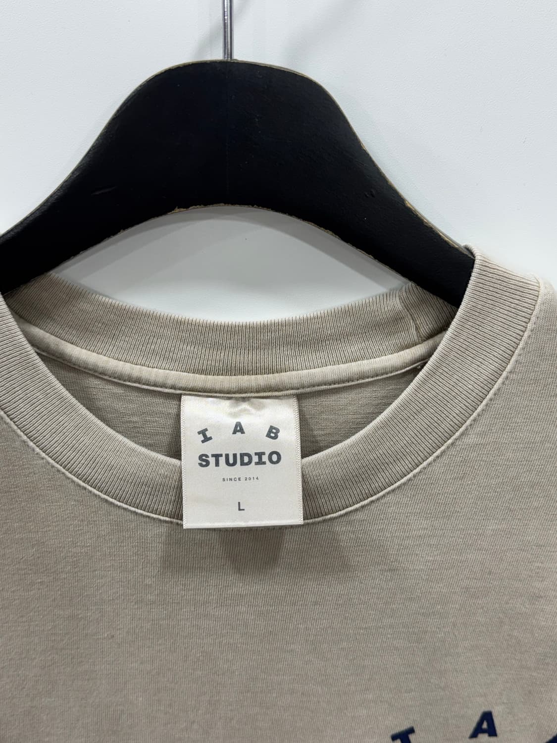 아이앱스튜디오 피그먼트 오트밀 반팔셔츠 L 상품이미지4