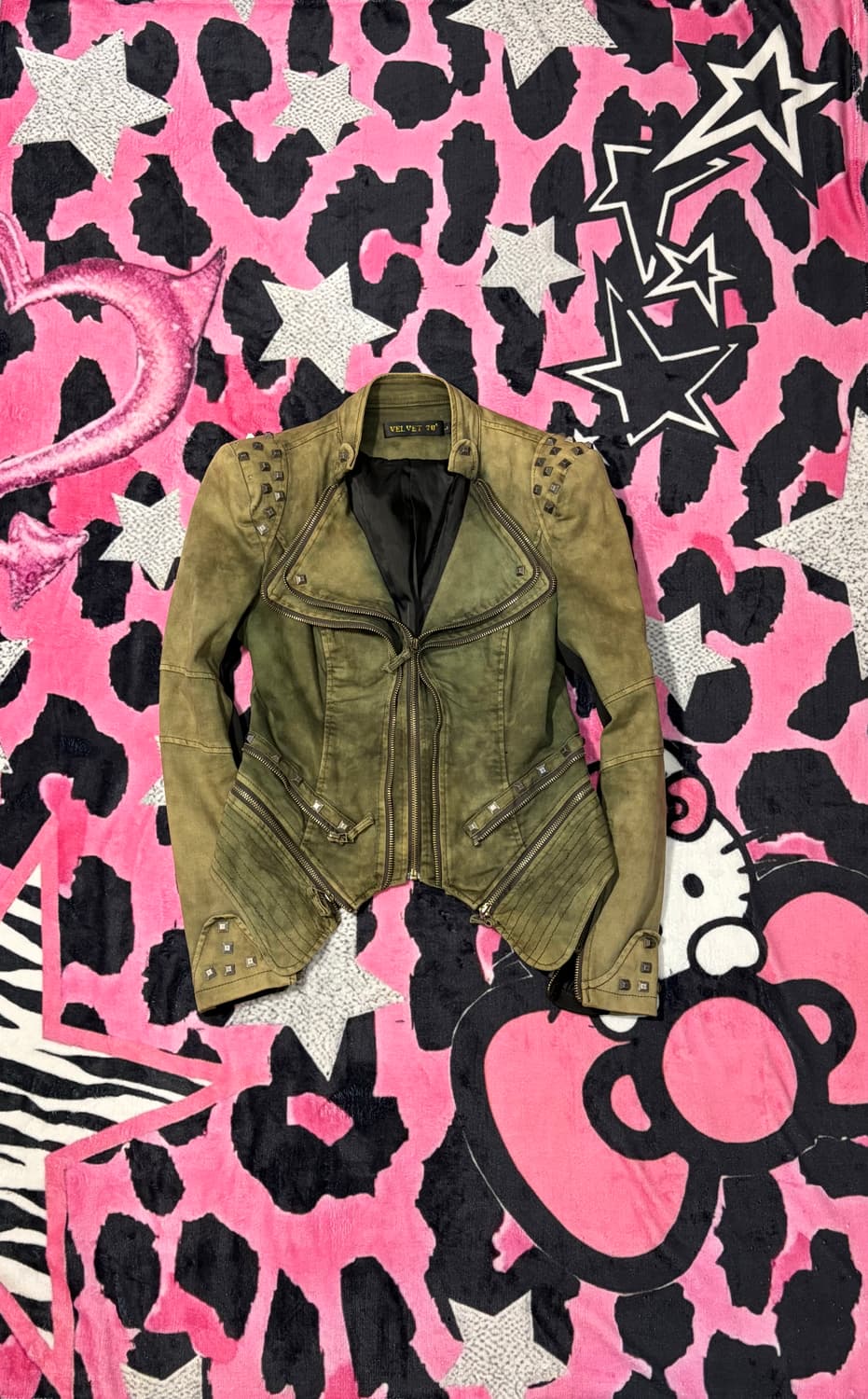 v-kei Grunge stud Rider jacket 상품이미지1