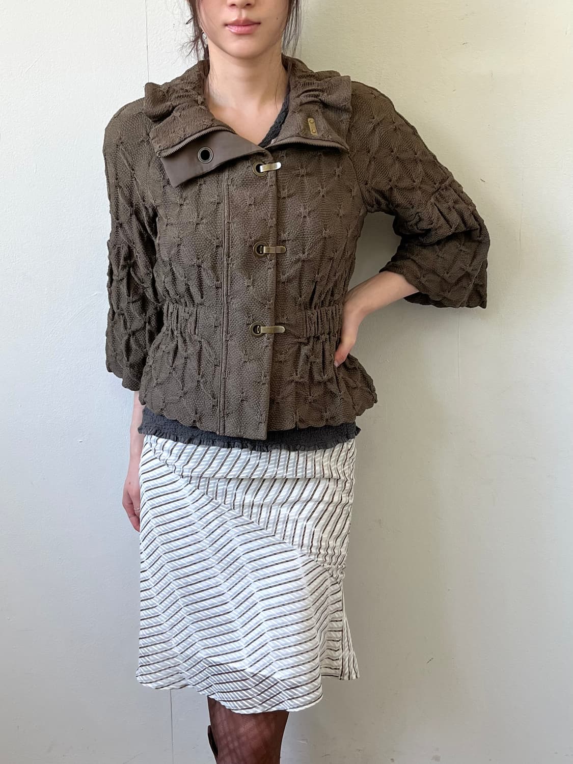 EPOCA 브라운 후크 자켓 상품이미지4