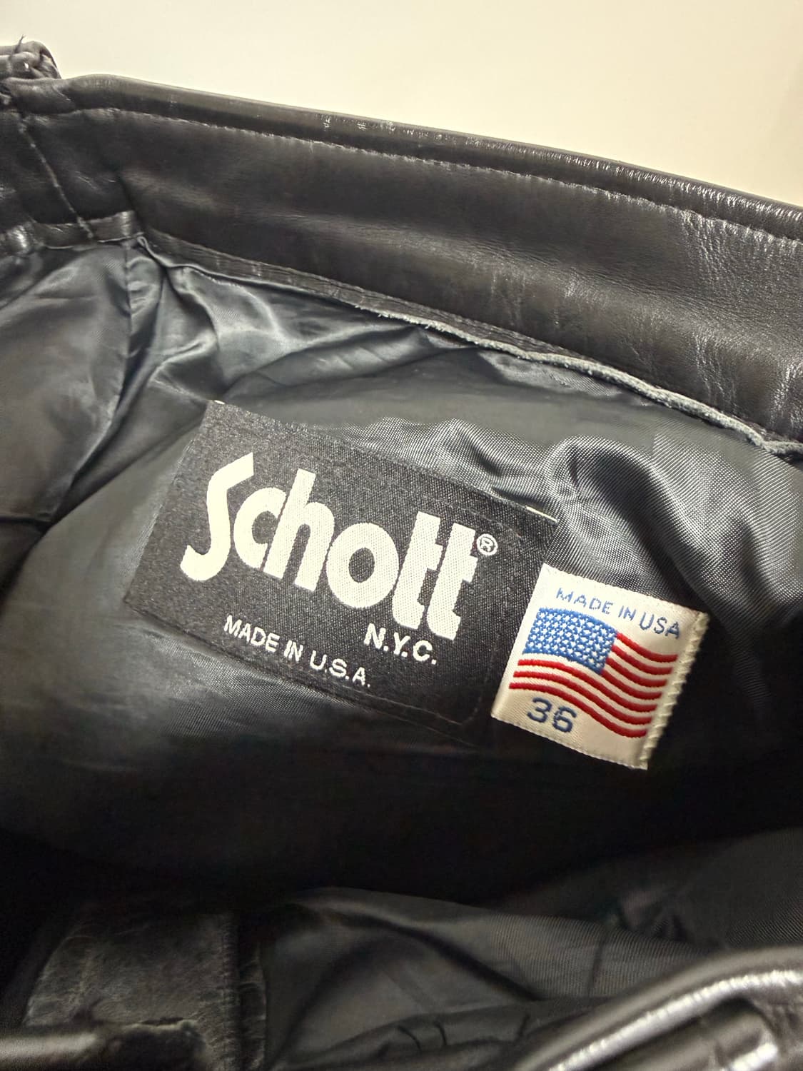 90s Schott 레더팬츠 (36) 상품이미지4