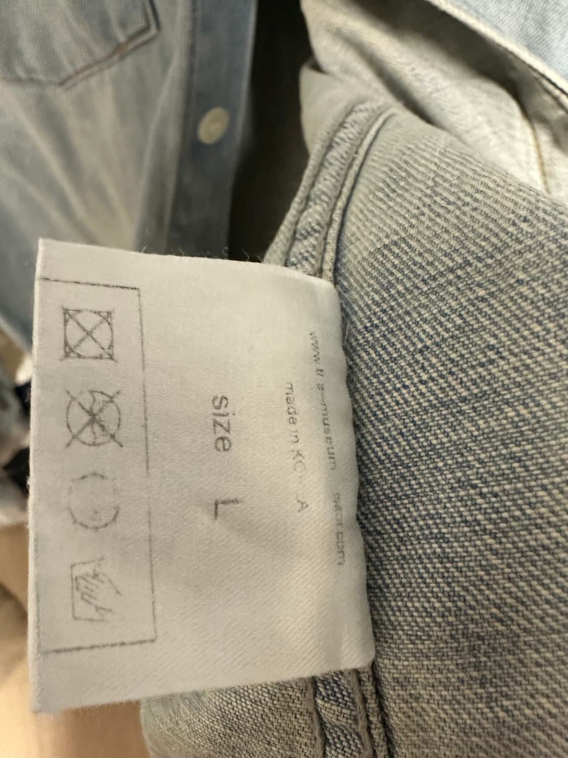 더뮤지엄비지터 데님셔츠 L 상품이미지4