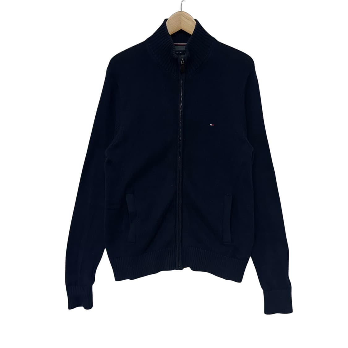 타미힐피거 스몰로고 풀오버 니트집업 상품이미지1