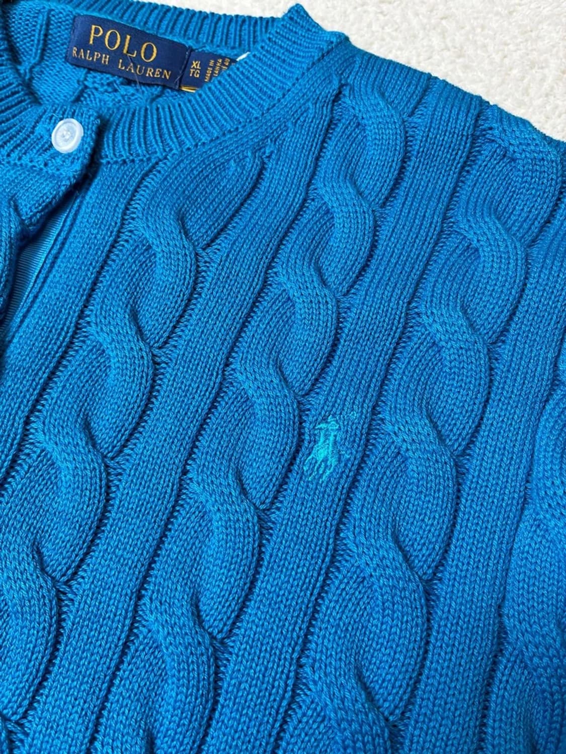 폴로 랄프로렌 신형 큐알 꽈배기 니트 가디건 PN6503 상품이미지3