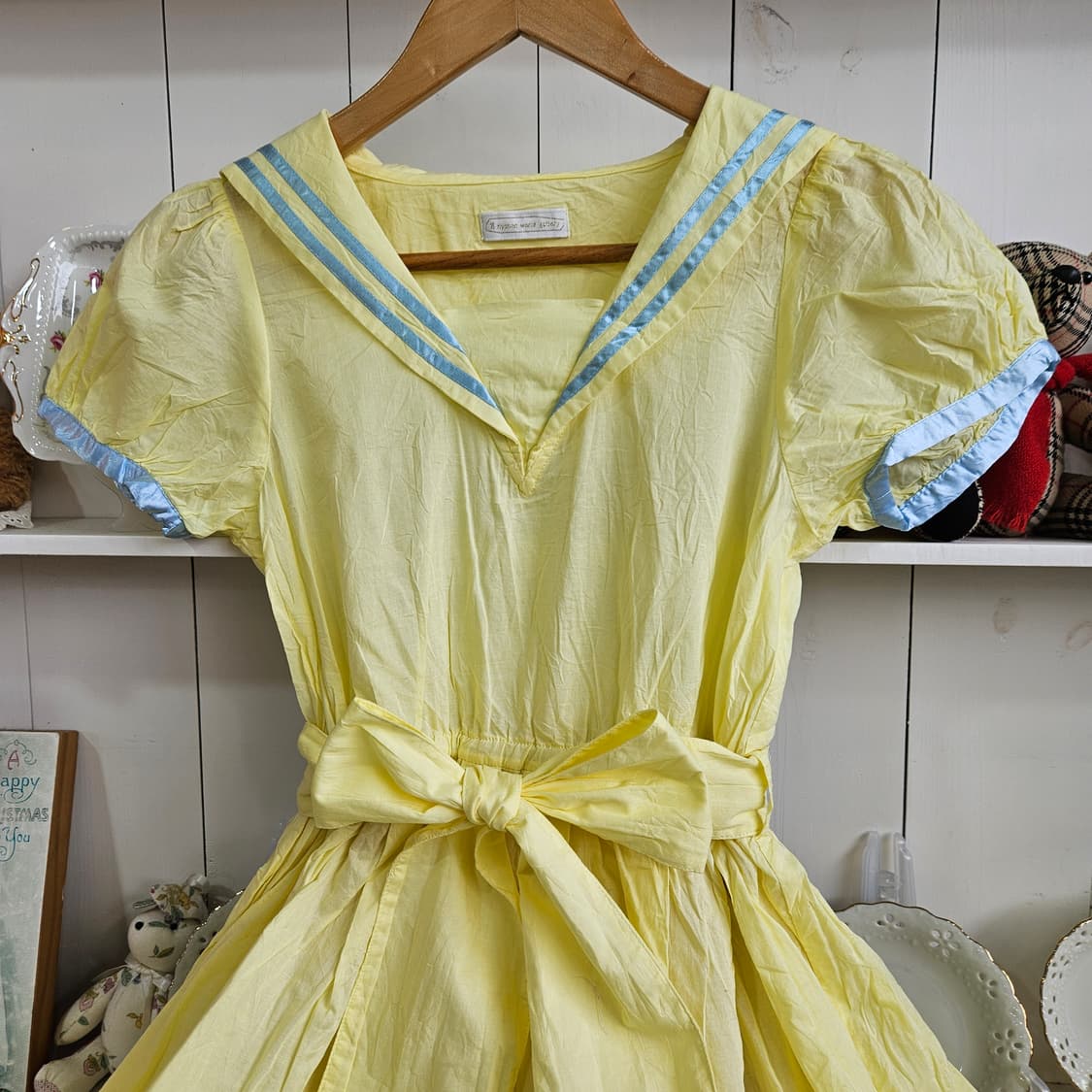 레몬 세일러 리본 원피스 상품이미지4