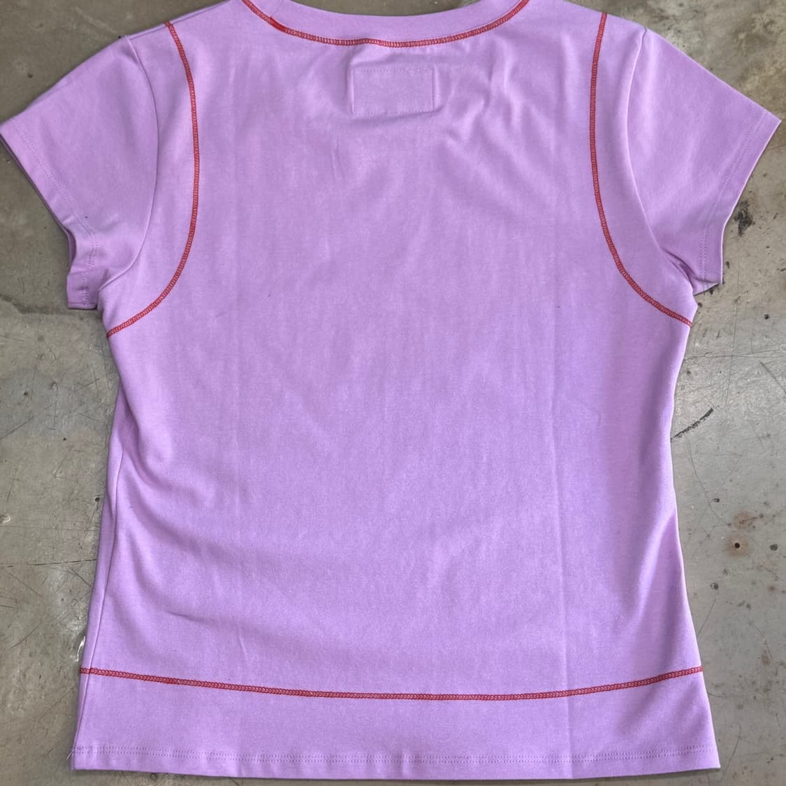 🫶🏻 새상품 마뗑킴 여성용 스몰로고 핑크 크롭 반팔 티셔츠 🫶🏻 상품이미지3