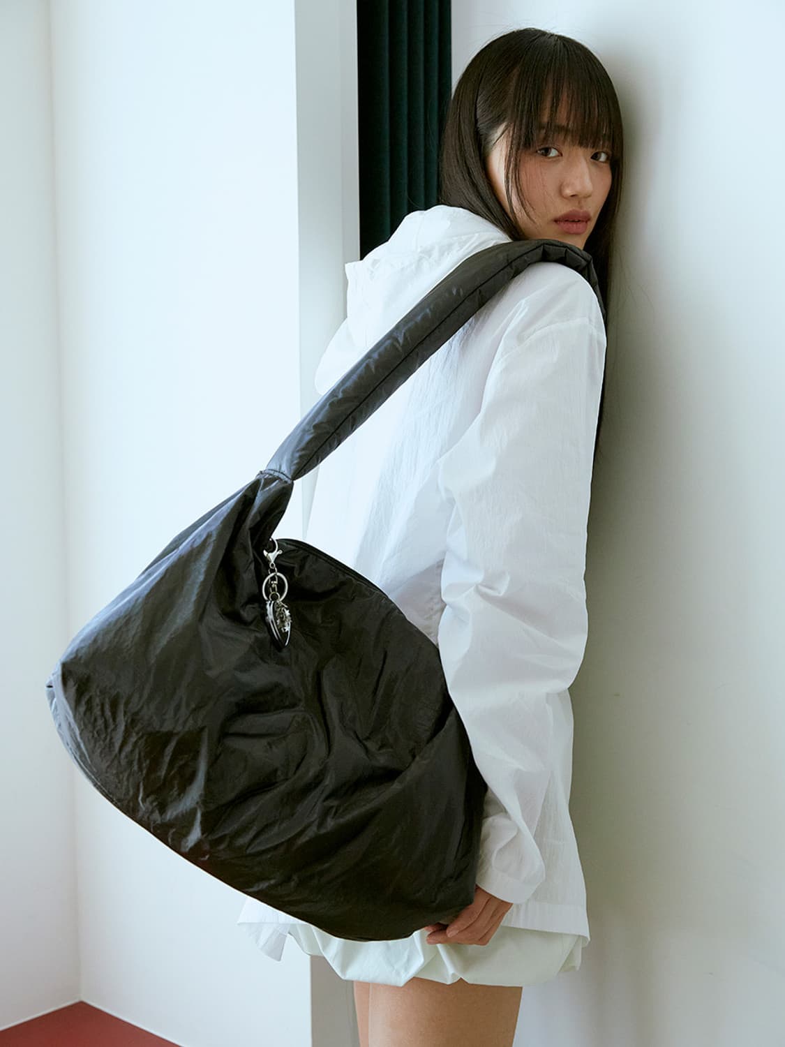 무음 퍼프업 빅백 (블랙) 상품이미지6