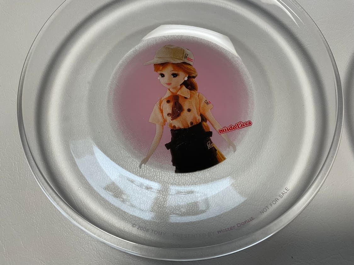 리카짱x미스터도넛 콜라보 유리그릇 상품이미지3