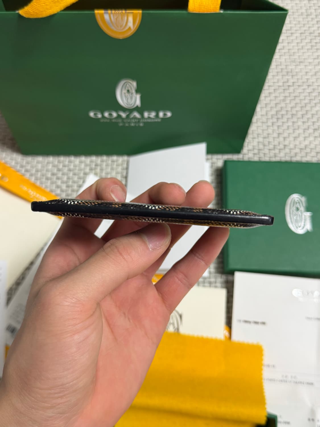 백화점구매 고야드 생쉴피스 카드지갑 블랙 상품이미지4