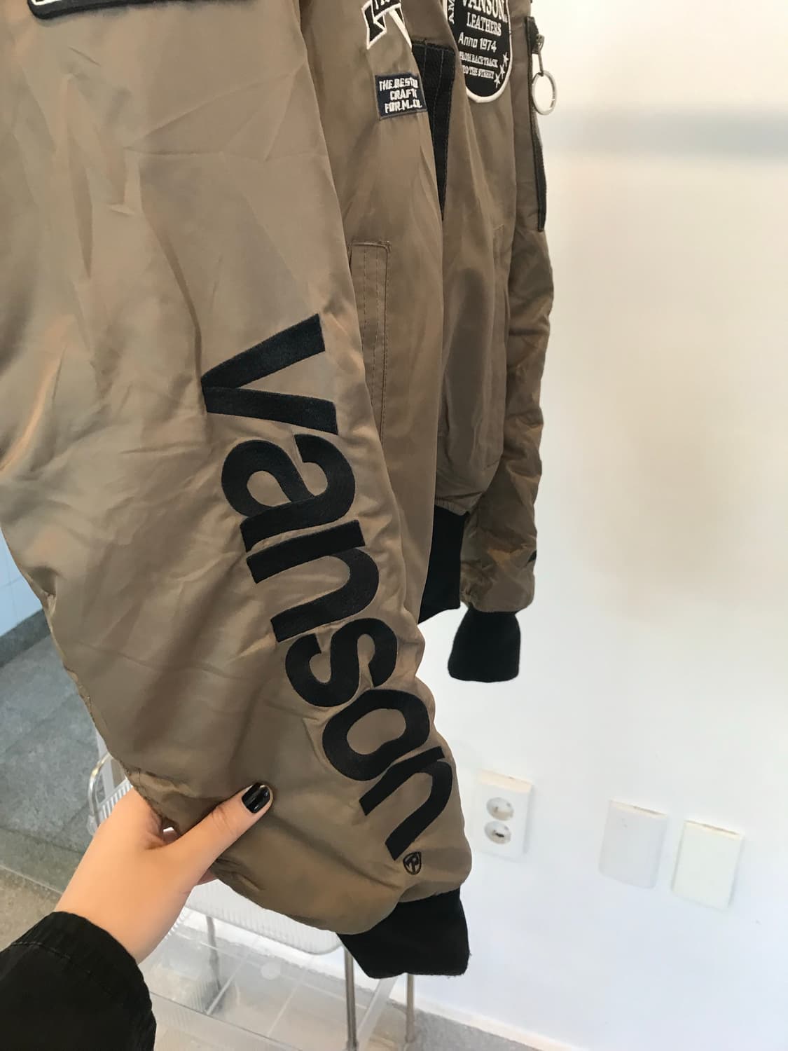 Vanson Patch Nylon Bomber Jacket 상품이미지5