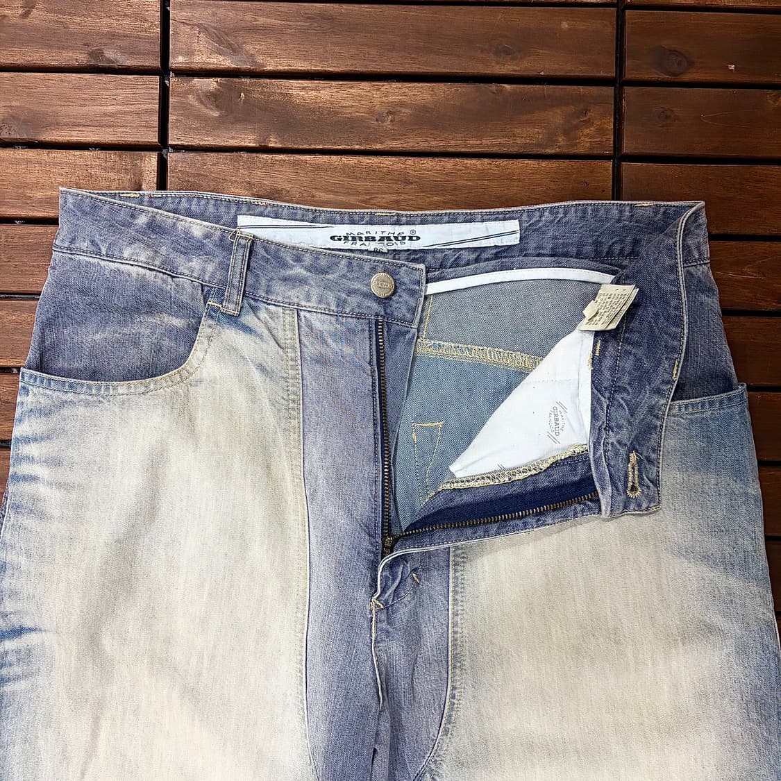 90s 마리떼 프랑소와 저버 스톤워싱 데님 팬츠 (34) 상품이미지6