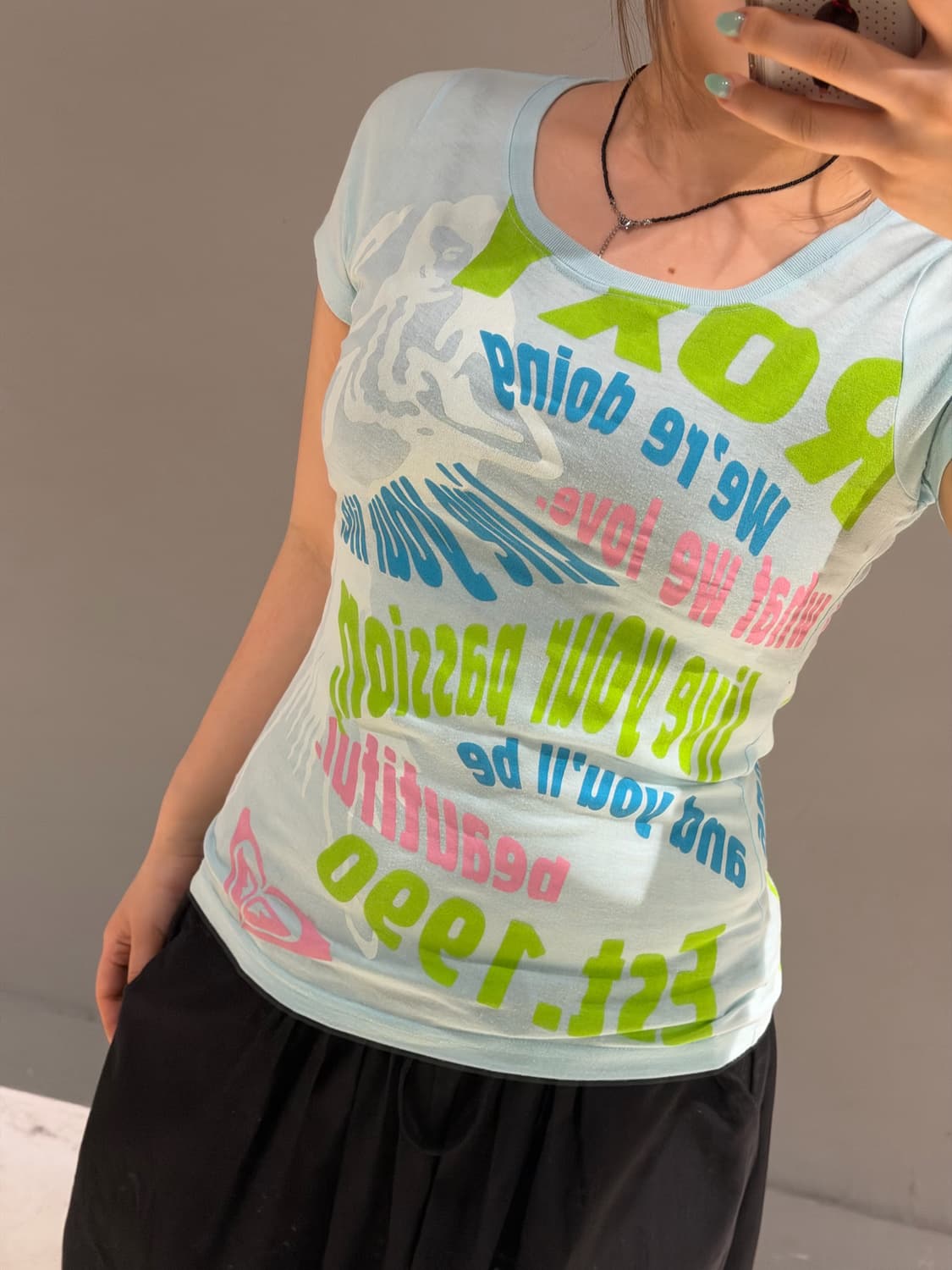 Roxy kitsch lettering detail tee  상품이미지2