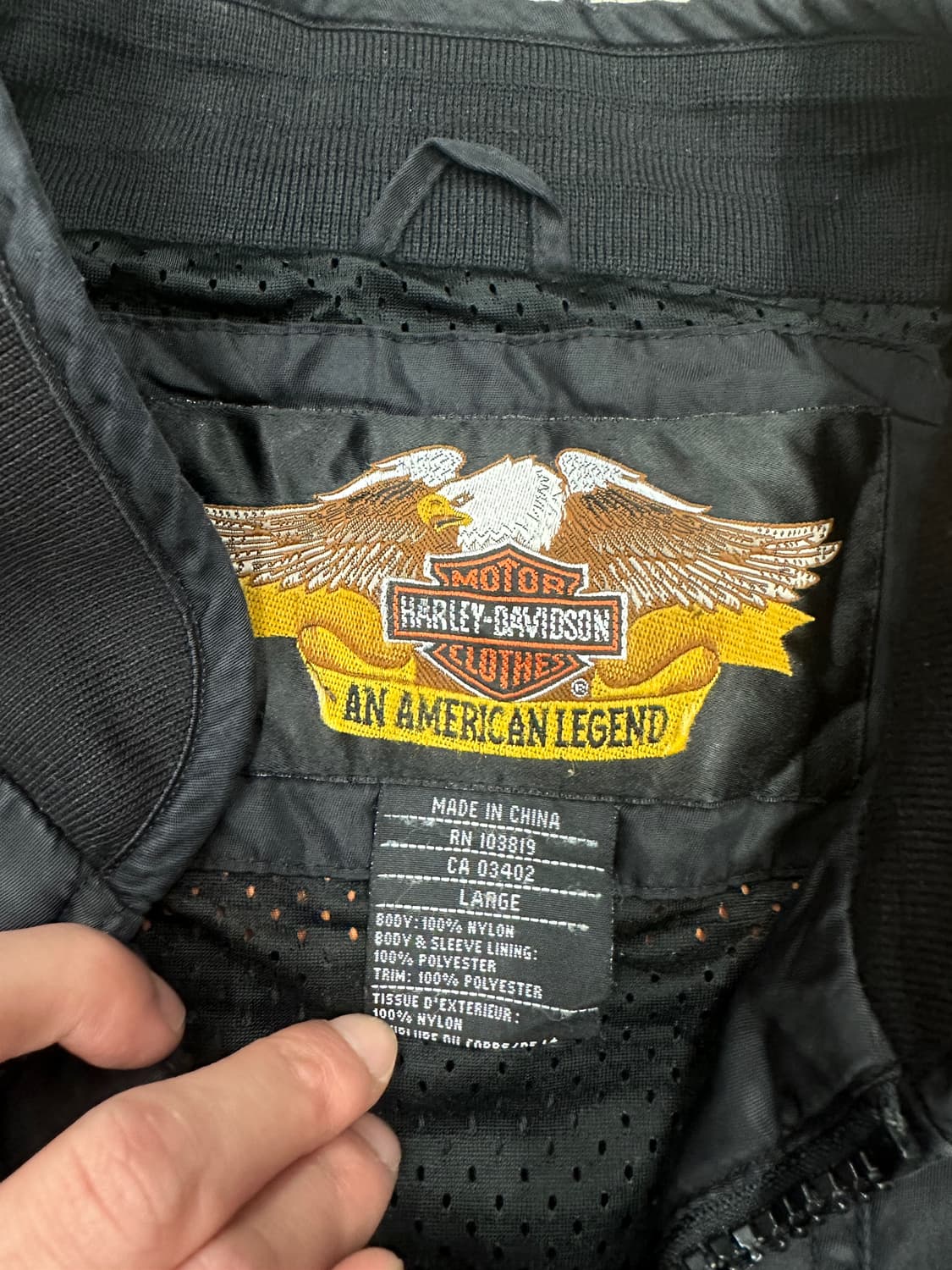 할리 데이비슨) 바람막이 집업 L 상품이미지4