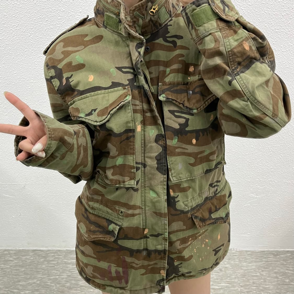 데님앤서플라이 랄프로렌 카모 성조기 자켓 S 상품이미지5