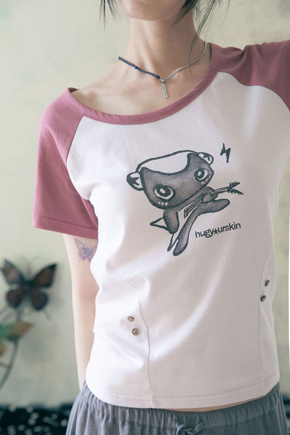 허그유어스킨 Rockstar hugging T (Pink) 상품이미지2