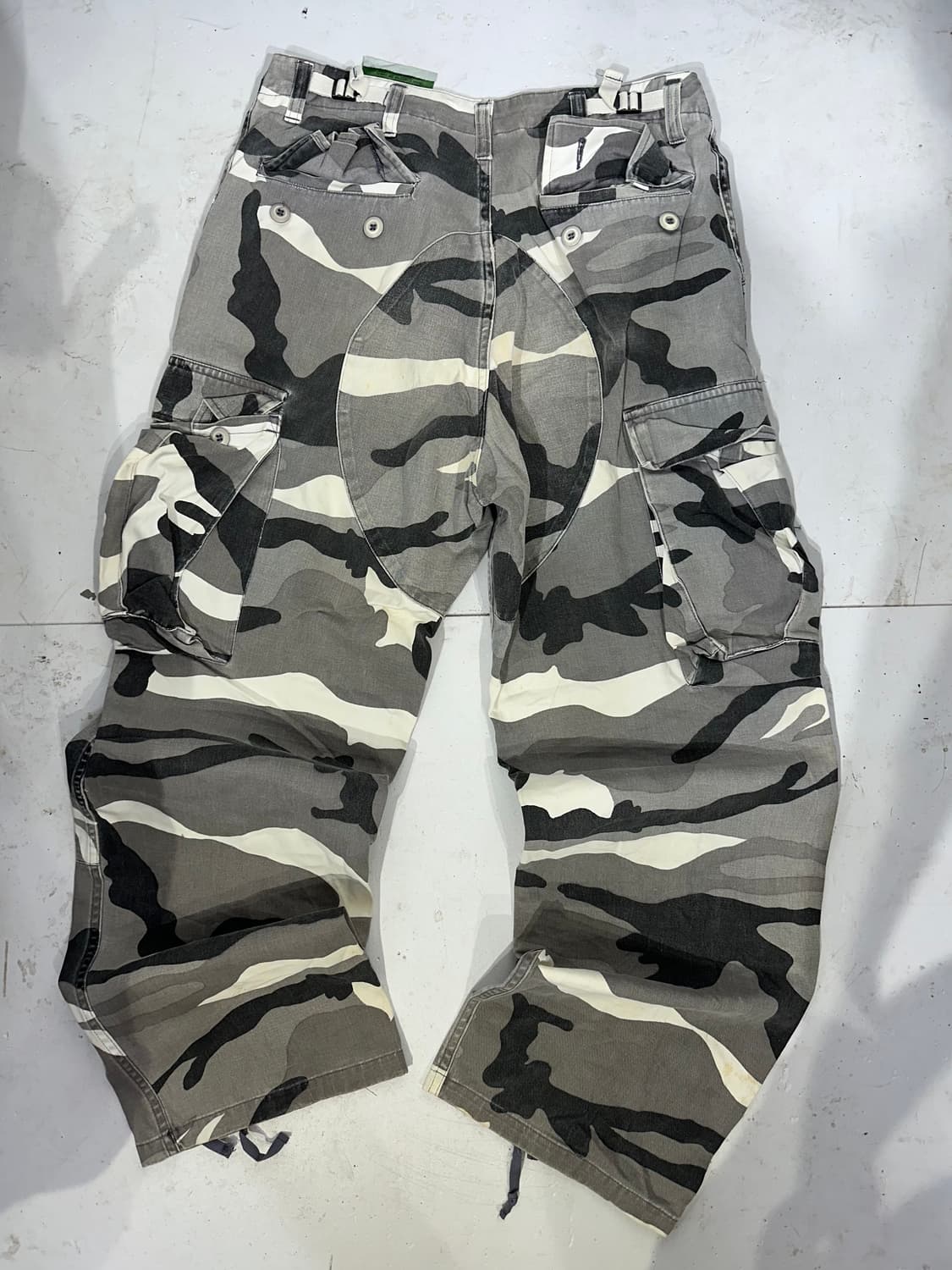 빈티지 그레이 카모 와이드 카고 팬츠  상품이미지5