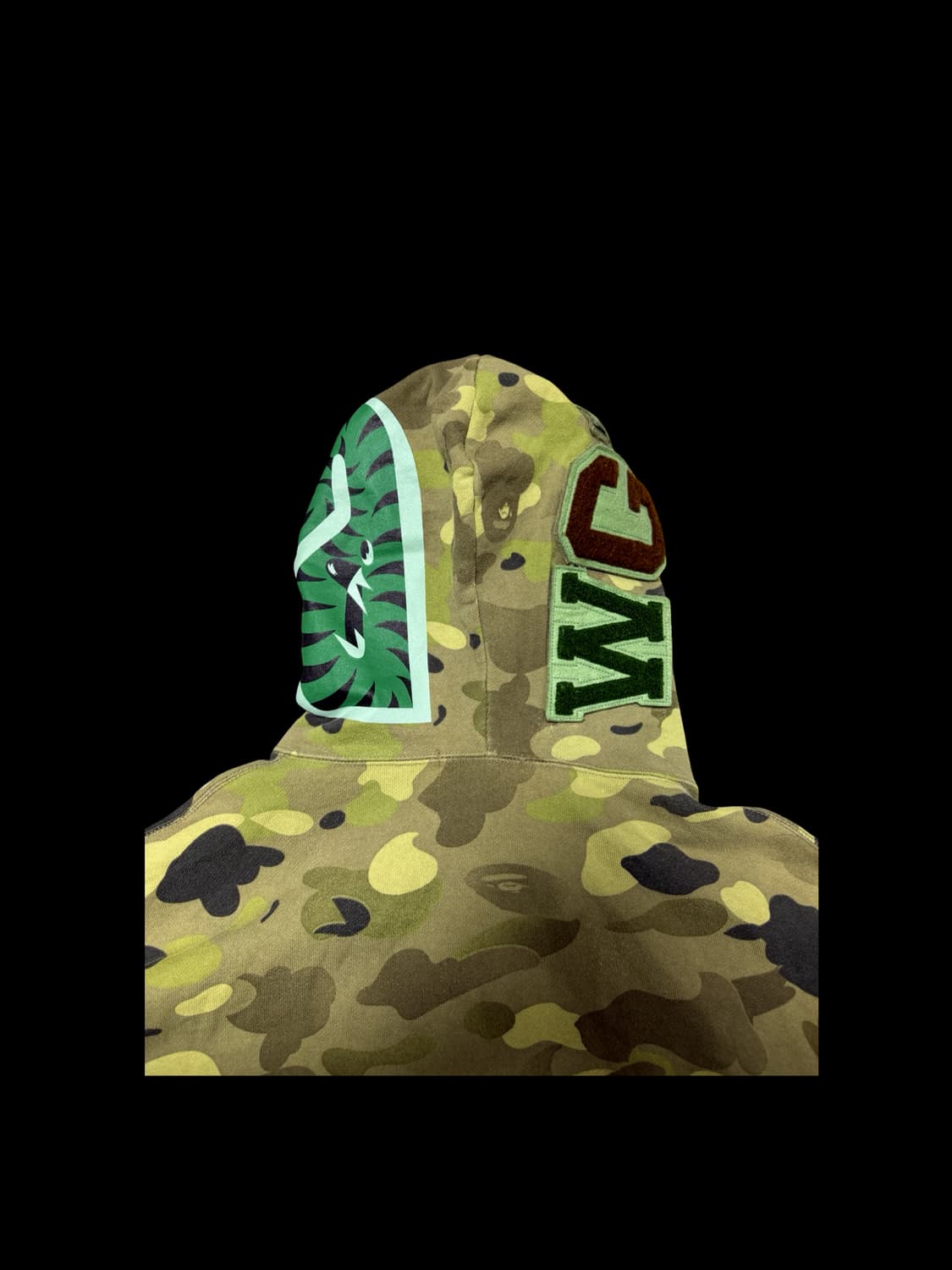 베이프 밀리터리 카모 샤크 후드 집업 상품이미지4