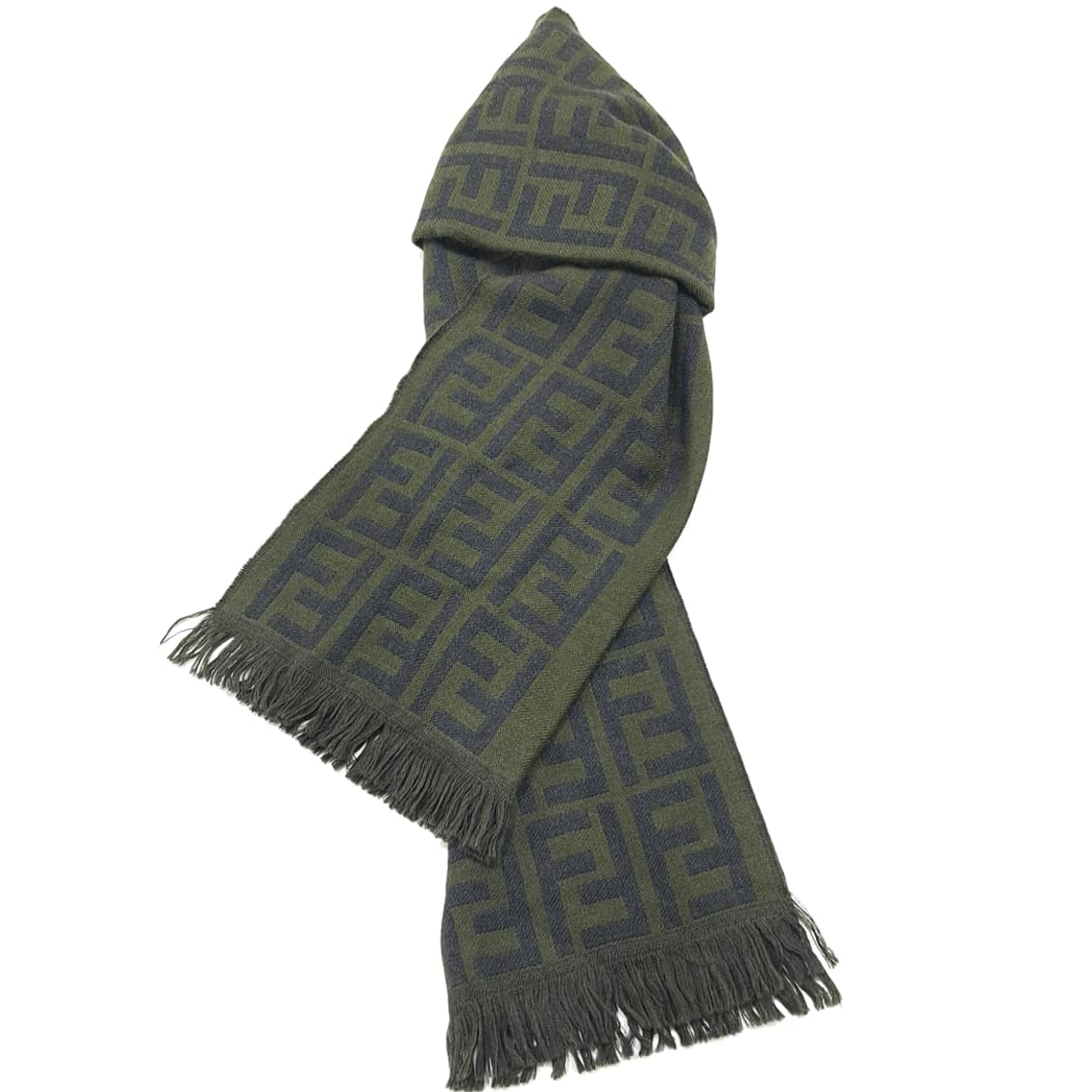 MX240 펜디 FF 모노그램 올리브 울 목도리 머플러 상품이미지8